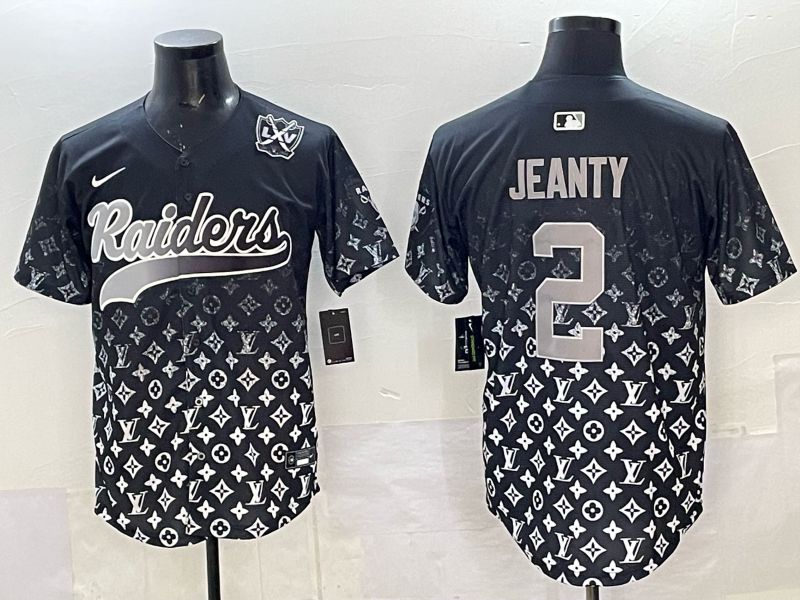 Men 2025 Nike Oakland Raiders 2 Jeanty Black Limited NFL Jersey style 006